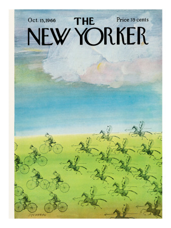 The New Yorker Cover - October 15, 1966 by Saul Steinberg Pricing Limited Edition Print image