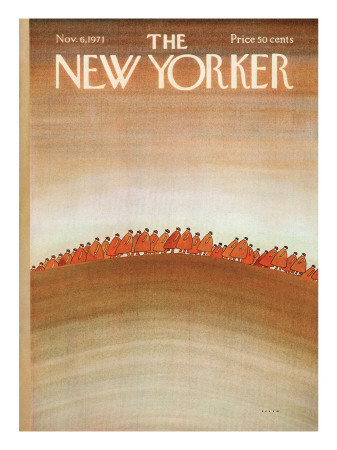 The New Yorker Cover - November 6, 1971 by Jean-Michel Folon Pricing Limited Edition Print image