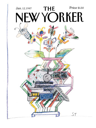 The New Yorker Cover - January 12, 1987 by Saul Steinberg Pricing Limited Edition Print image