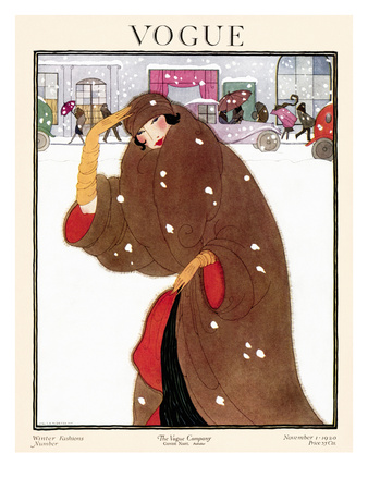 Vogue Cover - November 1920 by Helen Dryden Pricing Limited Edition Print image