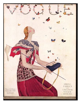 Vogue Cover - February 1924 by Eduardo Garcia Benito Pricing Limited Edition Print image