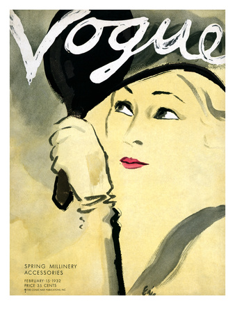 Vogue Cover - February 1932 by Carl Eric Erickson Pricing Limited Edition Print image