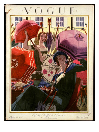 Vogue Cover - March 1924 by Pierre Brissaud Pricing Limited Edition Print image