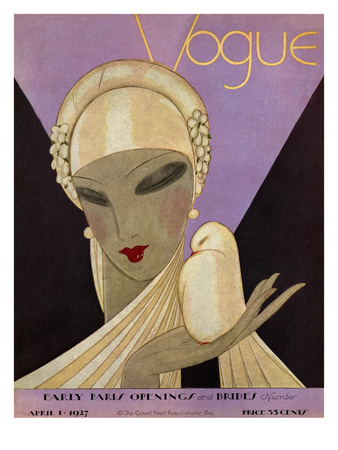 Vogue Cover - April 1927 by Eduardo Garcia Benito Pricing Limited Edition Print image