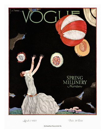 Vogue Cover - March 1925 by Georges Lepape Pricing Limited Edition Print image