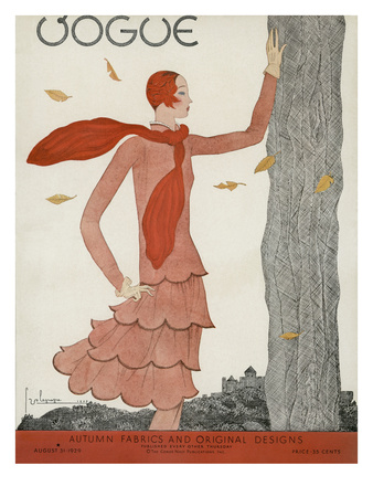 Vogue Cover - August 1929 by Georges Lepape Pricing Limited Edition Print image