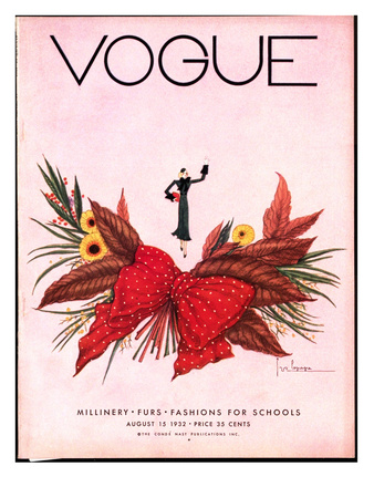 Vogue Cover - August 1932 by Georges Lepape Pricing Limited Edition Print image
