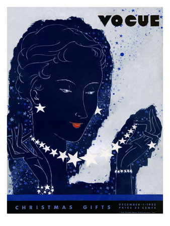Vogue Cover - December 1932 by Jean Pages Pricing Limited Edition Print image