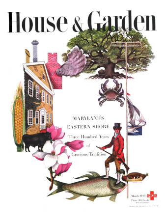 House & Garden Cover - March 1946 by Edna Eicke Pricing Limited Edition Print image
