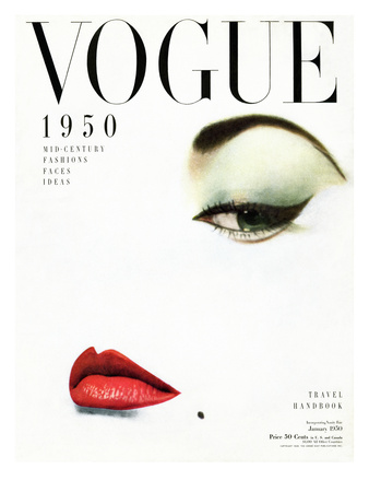 Vogue Cover - January 1950 by Erwin Blumenfeld Pricing Limited Edition Print image