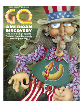Gq Cover - February 1971 by Tom Hachtman Pricing Limited Edition Print image