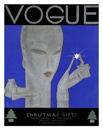 Vogue Cover - December 1928 by Eduardo Garcia Benito Pricing Limited Edition Print image