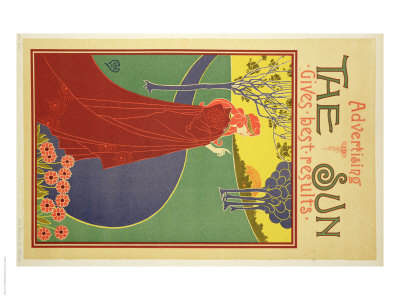 Reproduction Of A Poster Advertising The Sun, An American Newspaper by Louis John Rhead Pricing Limited Edition Print image