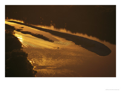 Golden Sunlight Reflected On The Surface Of The Susquehanna River by Raymond Gehman Pricing Limited Edition Print image