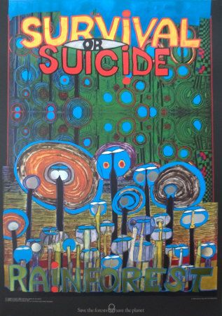 Rainforest, Survival Or Suicide by Friedensreich Hundertwasser Pricing Limited Edition Print image