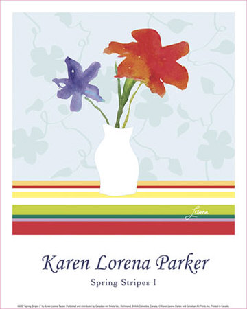 Spring Stripes I by Karen Lorena Parker Pricing Limited Edition Print image
