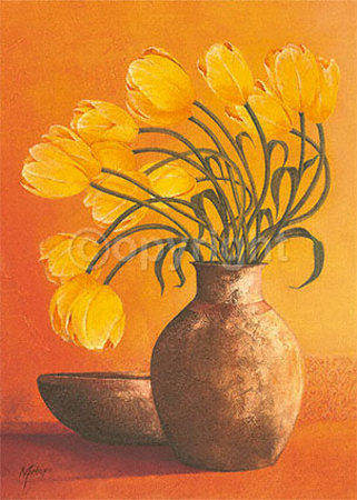 Yellow Group Of Tulips by Marlene Verhagen Pricing Limited Edition Print image