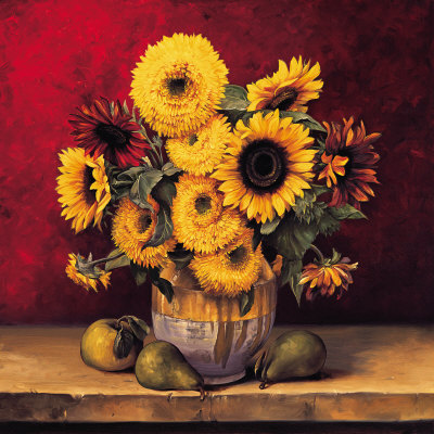 Sunflowers With Pears by Andres Gonzales Pricing Limited Edition Print image