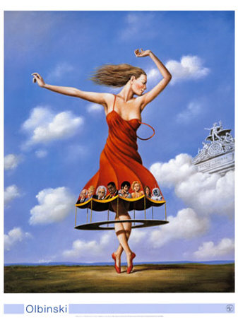 Turn Of Century, 1999 by Rafal Olbinski Pricing Limited Edition Print image