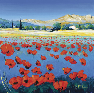 Poppies In Luberon by Richard Moisan Pricing Limited Edition Print image