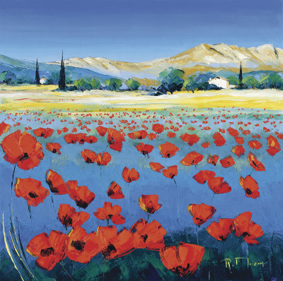 Poppies In Luberon by Richard Moisan Pricing Limited Edition Print image