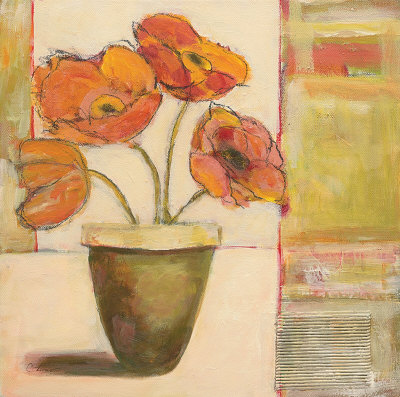 Potted Poppies by Claire Lerner Pricing Limited Edition Print image