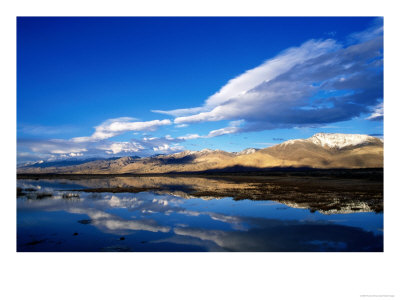 Clouds And Mountains Reflected  On Water, Owens Valley, U.S.A. by Thomas Winz Pricing Limited Edition Print image