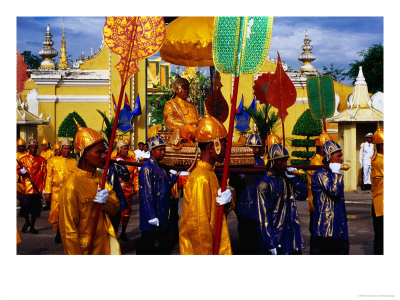 Prince Norodom Sirivudh Being Carried By Palanquin, Phnom Penh, Cambodia by Richard I'anson Pricing Limited Edition Print image