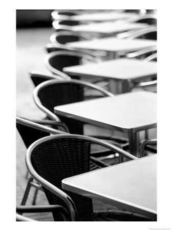Cafe Tables, Palma, Mallorca, Spain by Walter Bibikow Pricing Limited Edition Print image