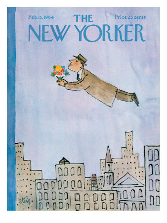 The New Yorker Cover - February 15, 1964 by William Steig Pricing Limited Edition Print image