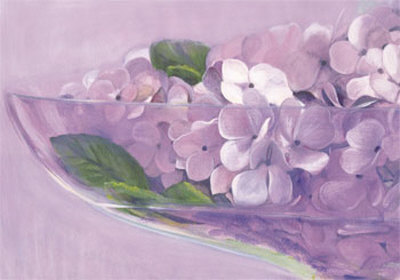 Purple Flower In Bowl by David Col Pricing Limited Edition Print image