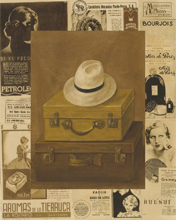 Suitcases And Man's Hat by Cuca Garcia Pricing Limited Edition Print image
