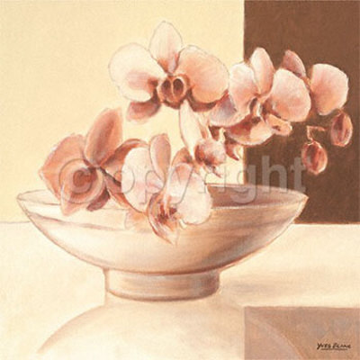 Bowl With Orchids by Yves Blanc Pricing Limited Edition Print image