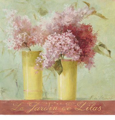 Jardin De Lilas by Fabrice De Villeneuve Pricing Limited Edition Print image