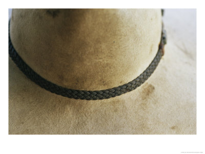 Close View Detail Of The Hat Band On A Dirty Cowboy Hat by Jason Edwards Pricing Limited Edition Print image