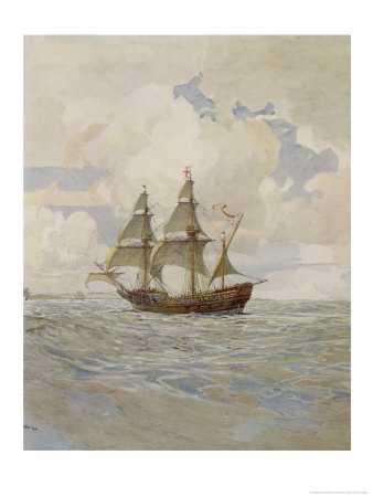 This Is The Ship Which Carries The Virginia Colonists To Jamestown by Gregory Robinson Pricing Limited Edition Print image