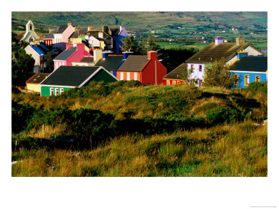 Colourful Village Houses, Eyeries, Ireland by Richard Cummins Pricing Limited Edition Print image