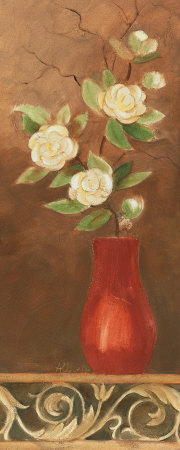 Gardenias In Red Vase by Albena Hristova Pricing Limited Edition Print image