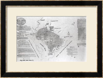 Plan Of Washington D.Circa, Pub. In Gazette Of The United States, Philadelphia, January 4Th 1792 by Pierre Lenfant Pricing Limited Edition Print image