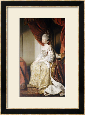 Portrait Of Queen Charlotte, Full Length, Seated In Robes Of State by Joshua Reynolds Pricing Limited Edition Print image