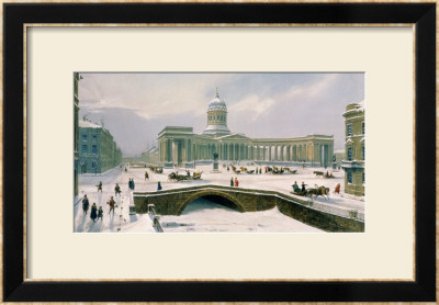 Kazan Cathedral, St. Petersburg, Printed By Lemercier, Paris, 1840S by Louis Jules Arnout Pricing Limited Edition Print image