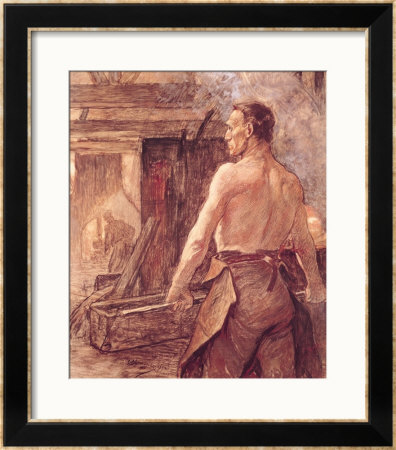 Foundry Worker, 1902 by Constantin Meunier Pricing Limited Edition Print image