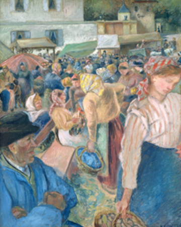 The Marketplace, 1882 by Camille Pissarro Pricing Limited Edition Print image