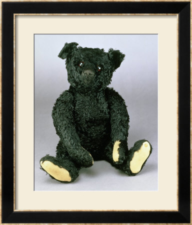 An Exceptionally Fine And Rare Steiff Black Teddy Bear With Black Mohair, 1912 by Steiff Pricing Limited Edition Print image