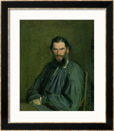 Portrait Of Count Lev Nikolaevich Tolstoy (1828-1910) 1873 by Ivan Nikolaevich Kramskoy Pricing Limited Edition Print image