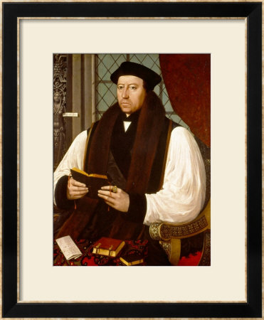 Portrait Of Thomas Cranmer (1489-1556) 1546 by Gerlach Flicke Pricing Limited Edition Print image