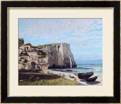 The Cliffs At Etretat After The Storm, 1870 by Gustave Courbet Pricing Limited Edition Print image