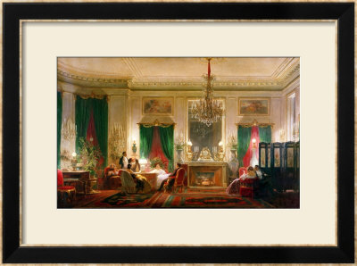 Salon Of Princess Mathilde Bonaparte Rue De Courcelles, Paris, 1859 by Charles Giraud Pricing Limited Edition Print image