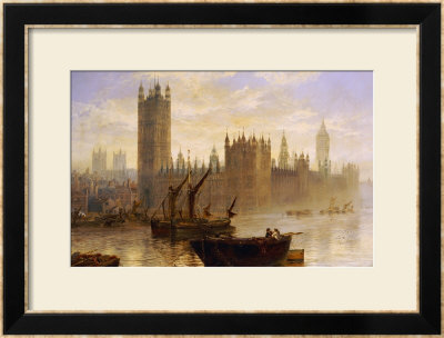 Westminster From The Thames by Claude T. Stanfield Moore Pricing Limited Edition Print image