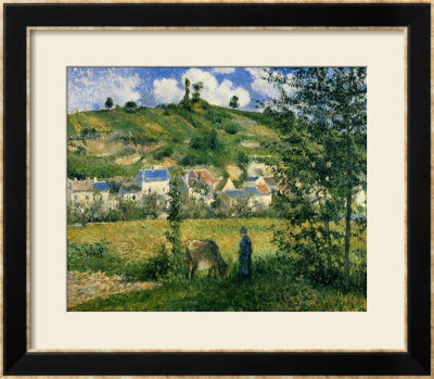 Landscape At Chaponval, 1880 by Camille Pissarro Pricing Limited Edition Print image